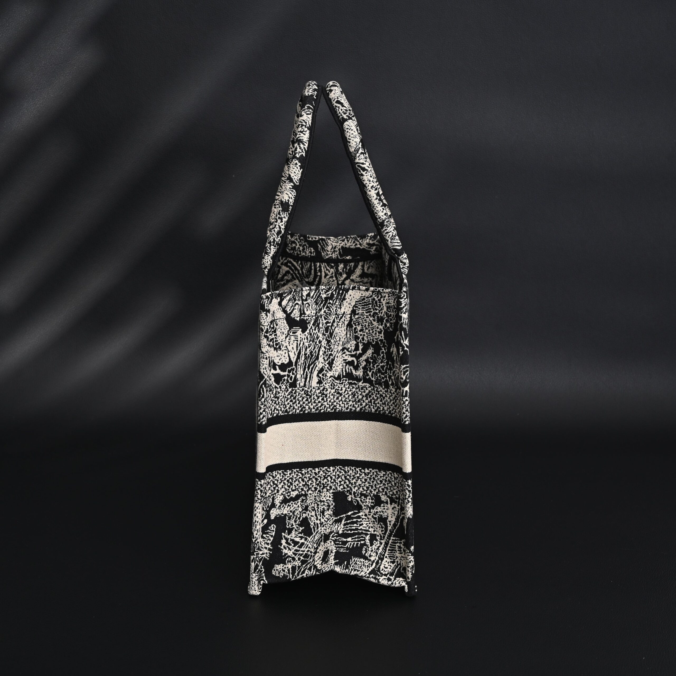 Dior Book Tote Bag – Black Toile de Jouy Embroidery - Image 3