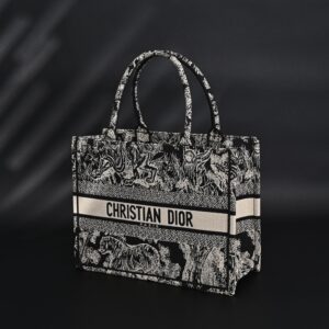 Dior Book Tote Bag – Black Toile de Jouy Embroidery - Image 6