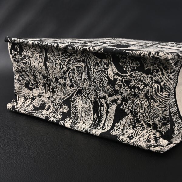 Dior Book Tote Bag – Black Toile de Jouy Embroidery