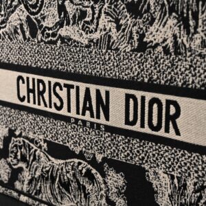 Dior Book Tote Bag – Black Toile de Jouy Embroidery - Image 8