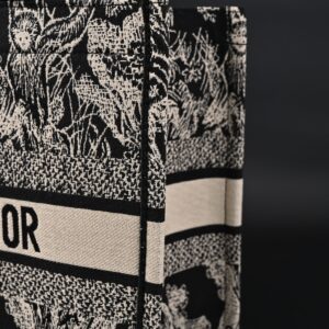 Dior Book Tote Bag – Black Toile de Jouy Embroidery - Image 9