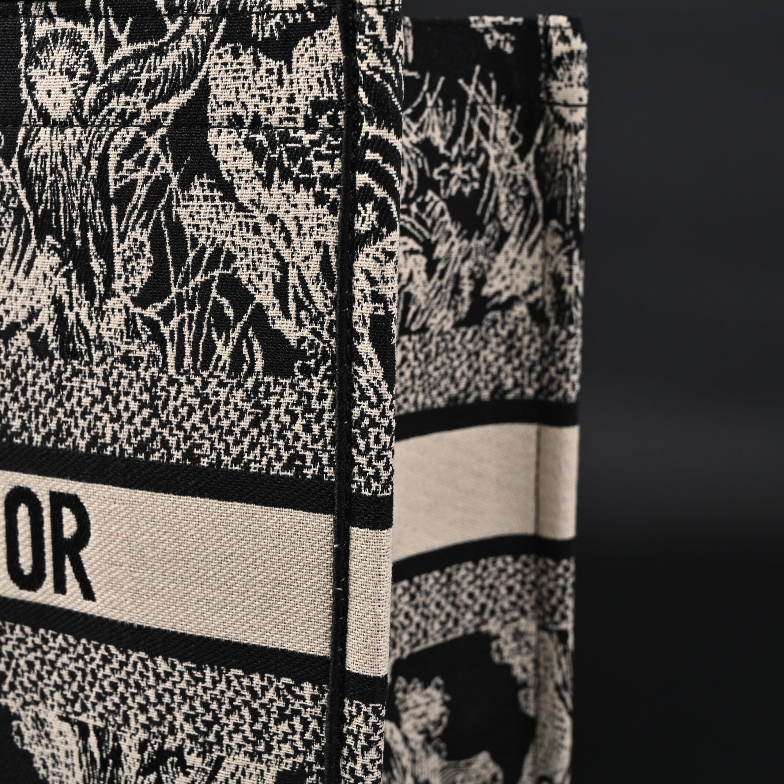 Dior Book Tote Bag – Black Toile de Jouy Embroidery - Image 9