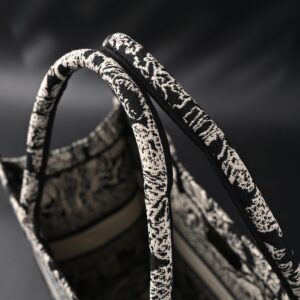 Dior Book Tote Bag – Black Toile de Jouy Embroidery - Image 10