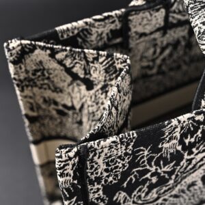 Dior Book Tote Bag – Black Toile de Jouy Embroidery - Image 13