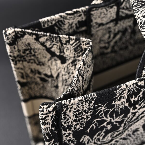 Dior Book Tote Bag – Black Toile de Jouy Embroidery