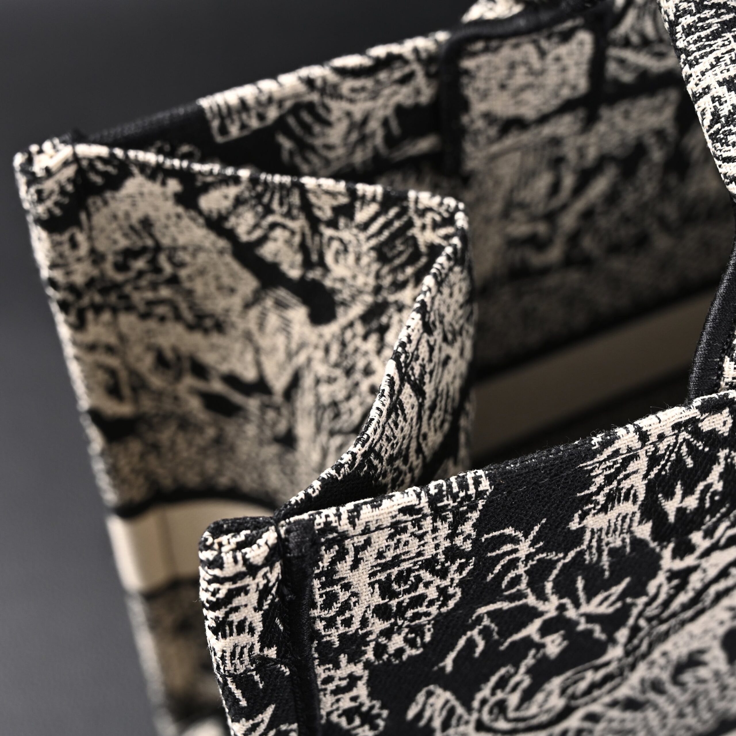 Dior Book Tote Bag – Black Toile de Jouy Embroidery - Image 13