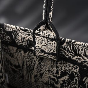 Dior Book Tote Bag – Black Toile de Jouy Embroidery - Image 14