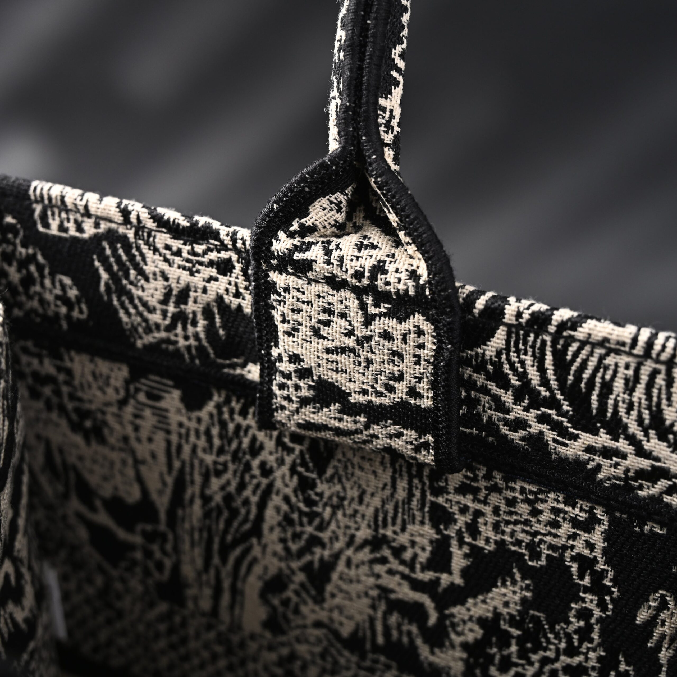 Dior Book Tote Bag – Black Toile de Jouy Embroidery - Image 14