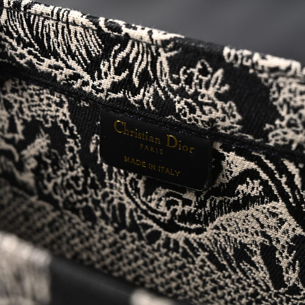 Dior Book Tote Bag – Black Toile de Jouy Embroidery