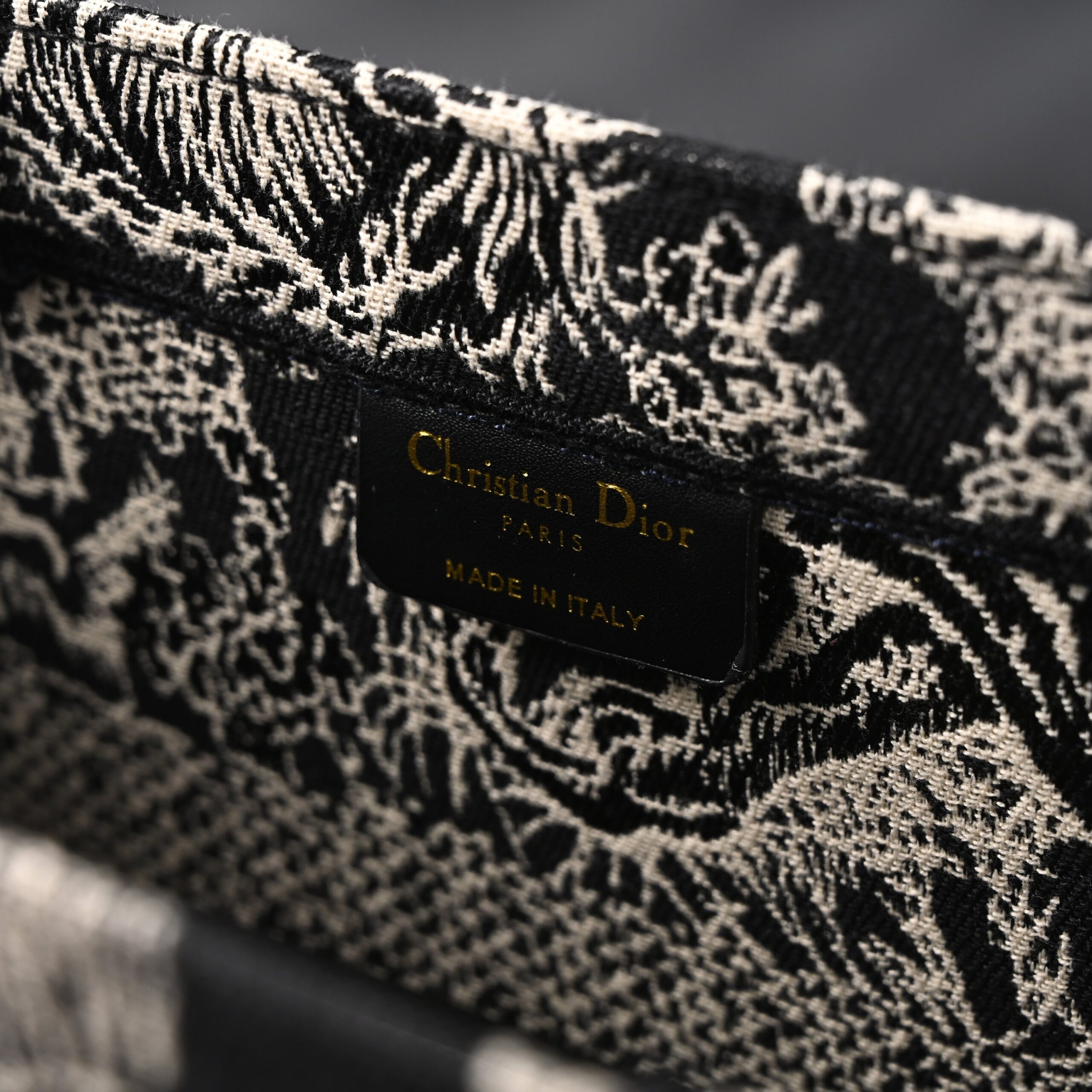 Dior Book Tote Bag – Black Toile de Jouy Embroidery - Image 15