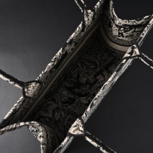 Dior Book Tote Bag – Black Toile de Jouy Embroidery - Image 16