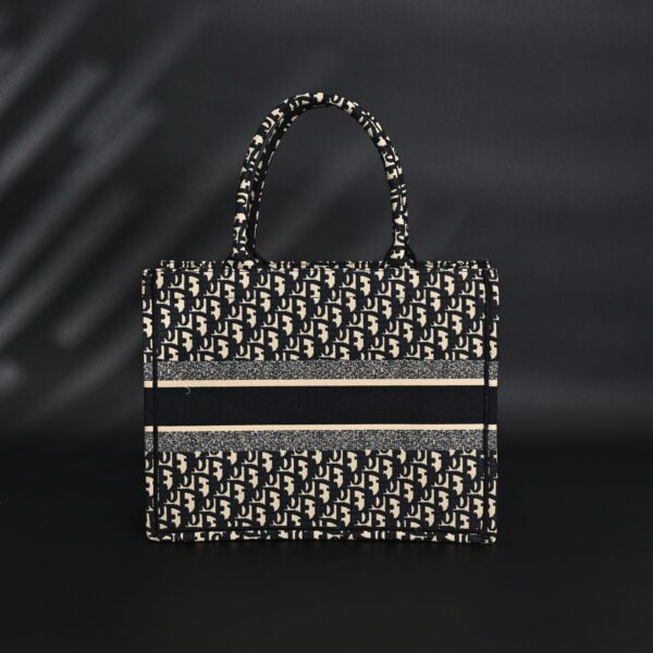 Christian Dior Medium Book Tote – Black Oblique Embroidery