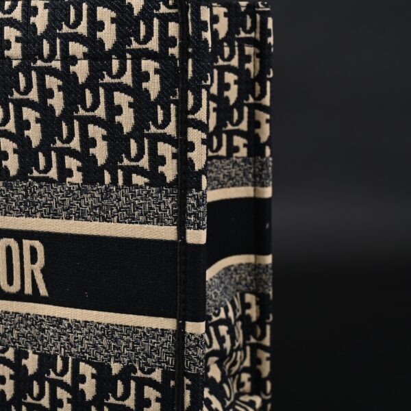 Christian Dior Medium Book Tote – Black Oblique Embroidery
