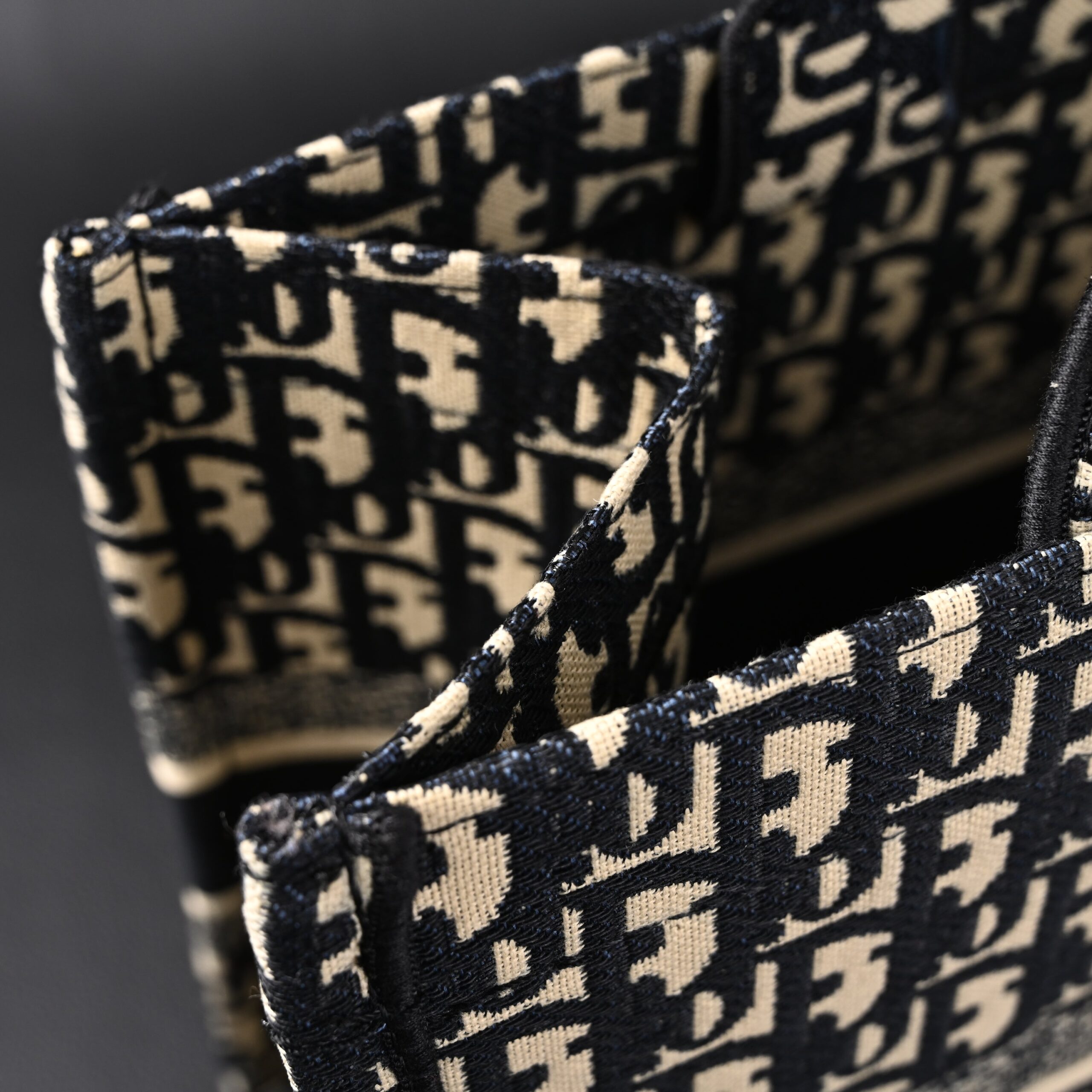 Christian Dior Medium Book Tote – Black Oblique Embroidery - Image 13