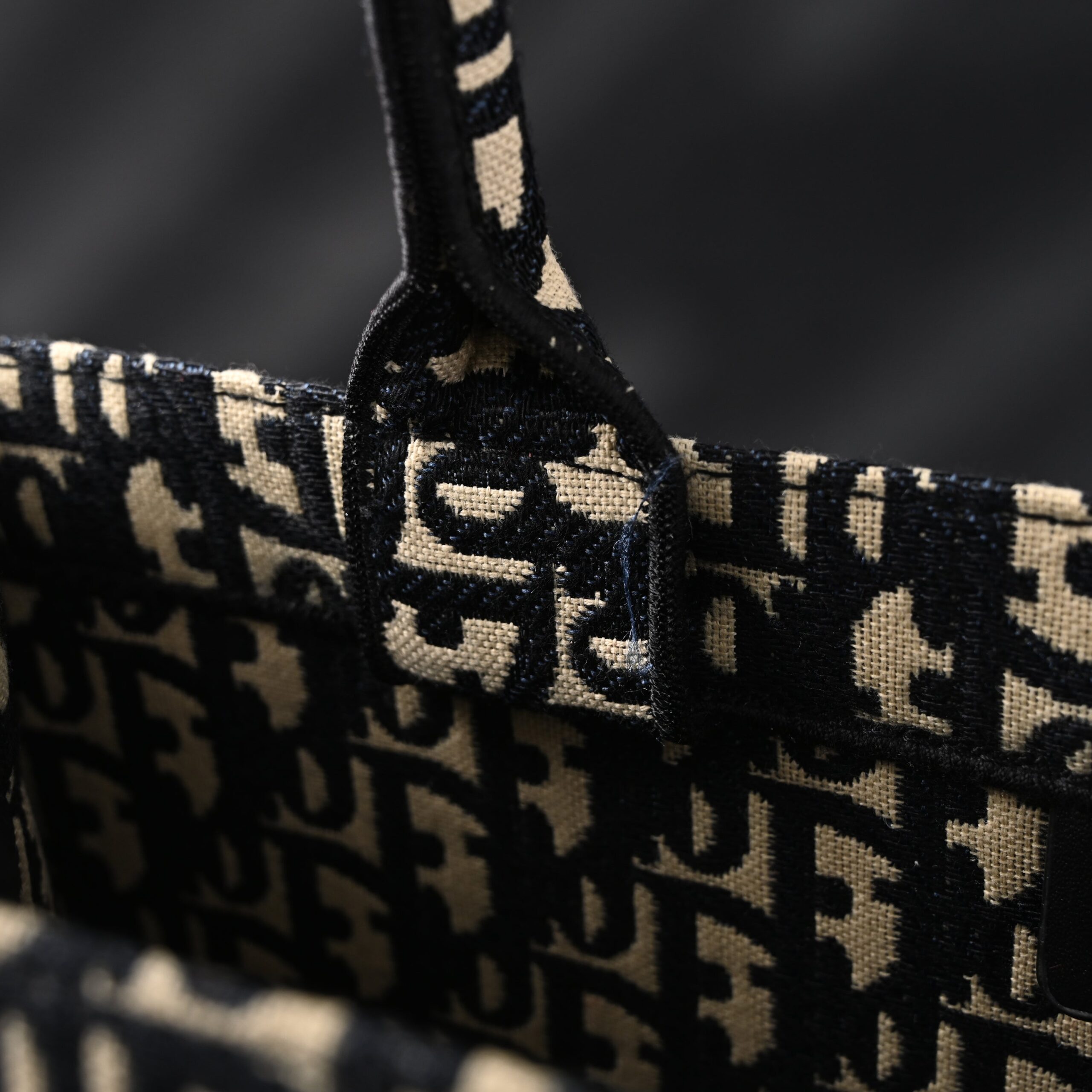 Christian Dior Medium Book Tote – Black Oblique Embroidery - Image 14