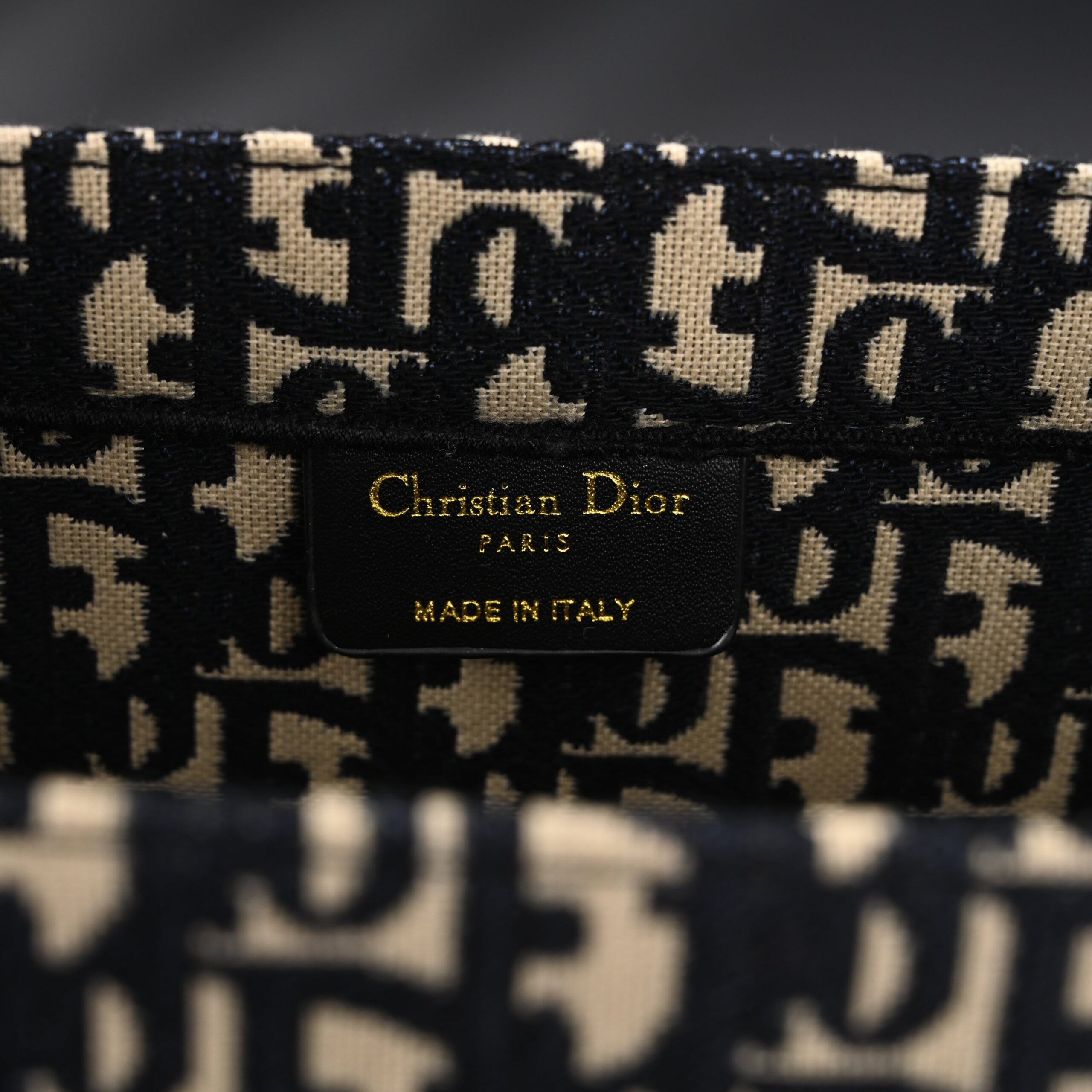Christian Dior Medium Book Tote – Black Oblique Embroidery - Image 15