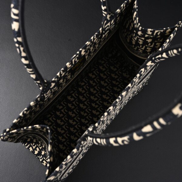 Christian Dior Medium Book Tote – Black Oblique Embroidery