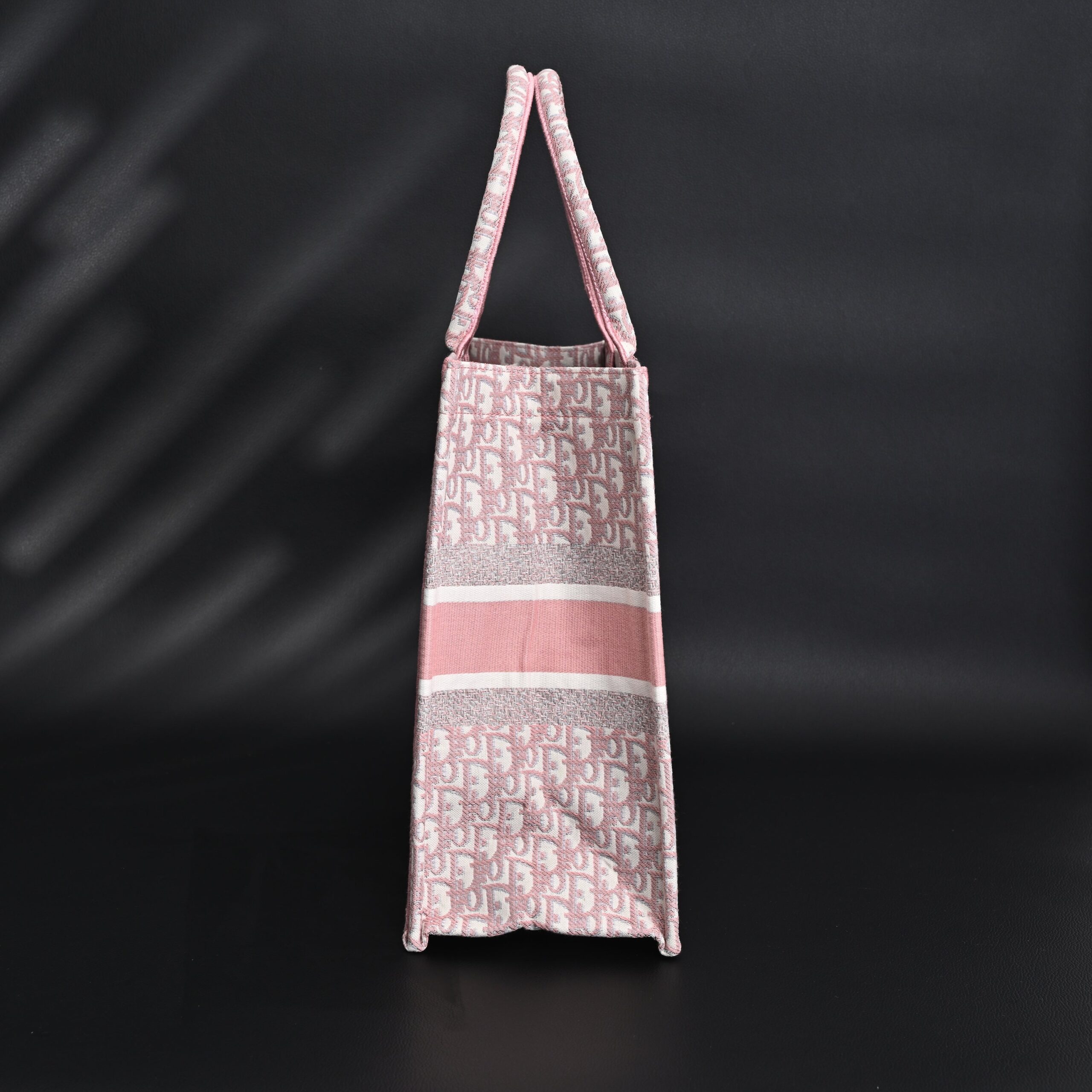 Christian Dior Large Book Tote – Pink Oblique Embroidery - Image 5
