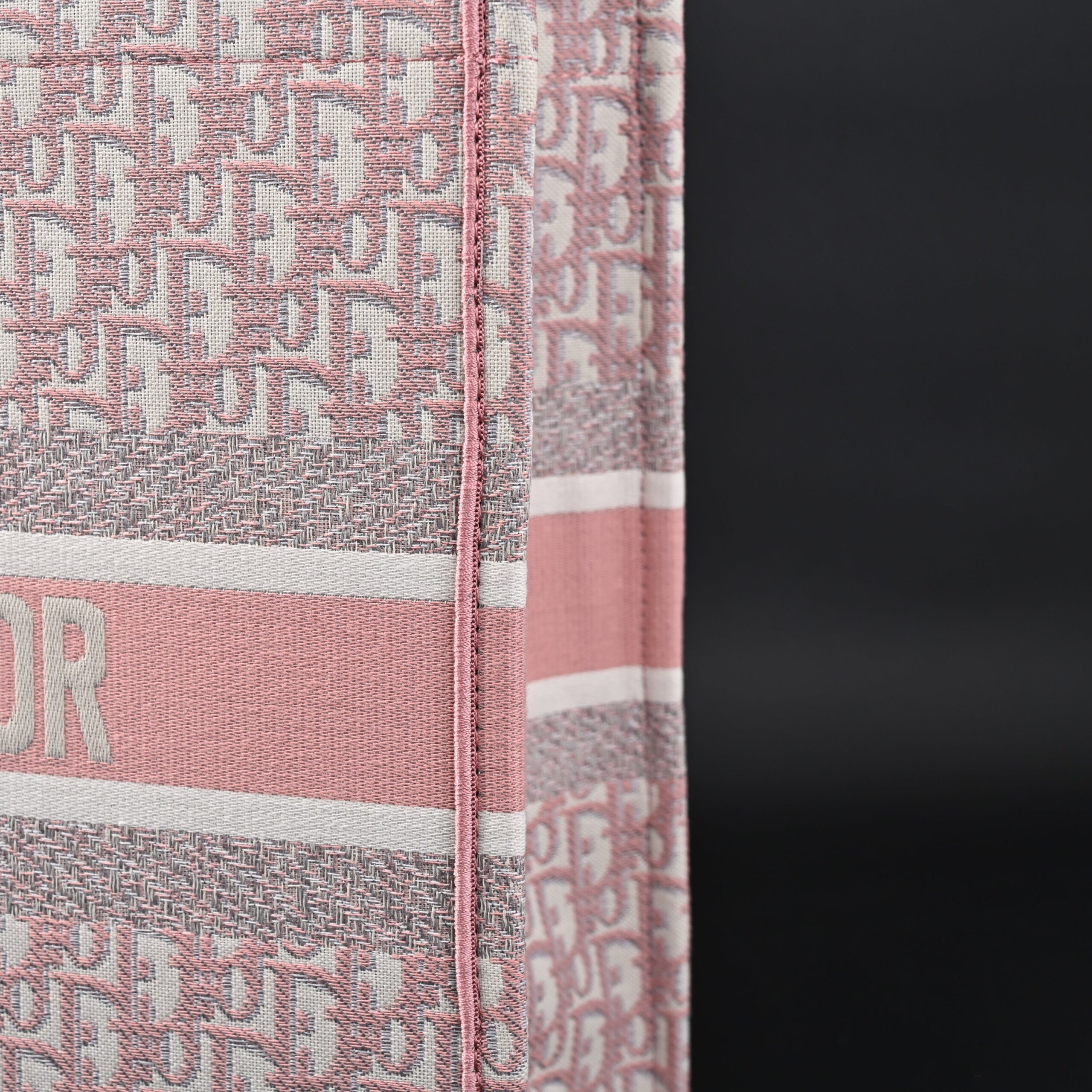 Christian Dior Large Book Tote – Pink Oblique Embroidery - Image 8