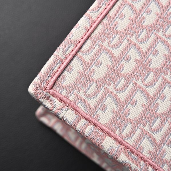 Christian Dior Large Book Tote – Pink Oblique Embroidery