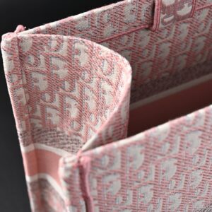 Christian Dior Large Book Tote – Pink Oblique Embroidery - Image 12