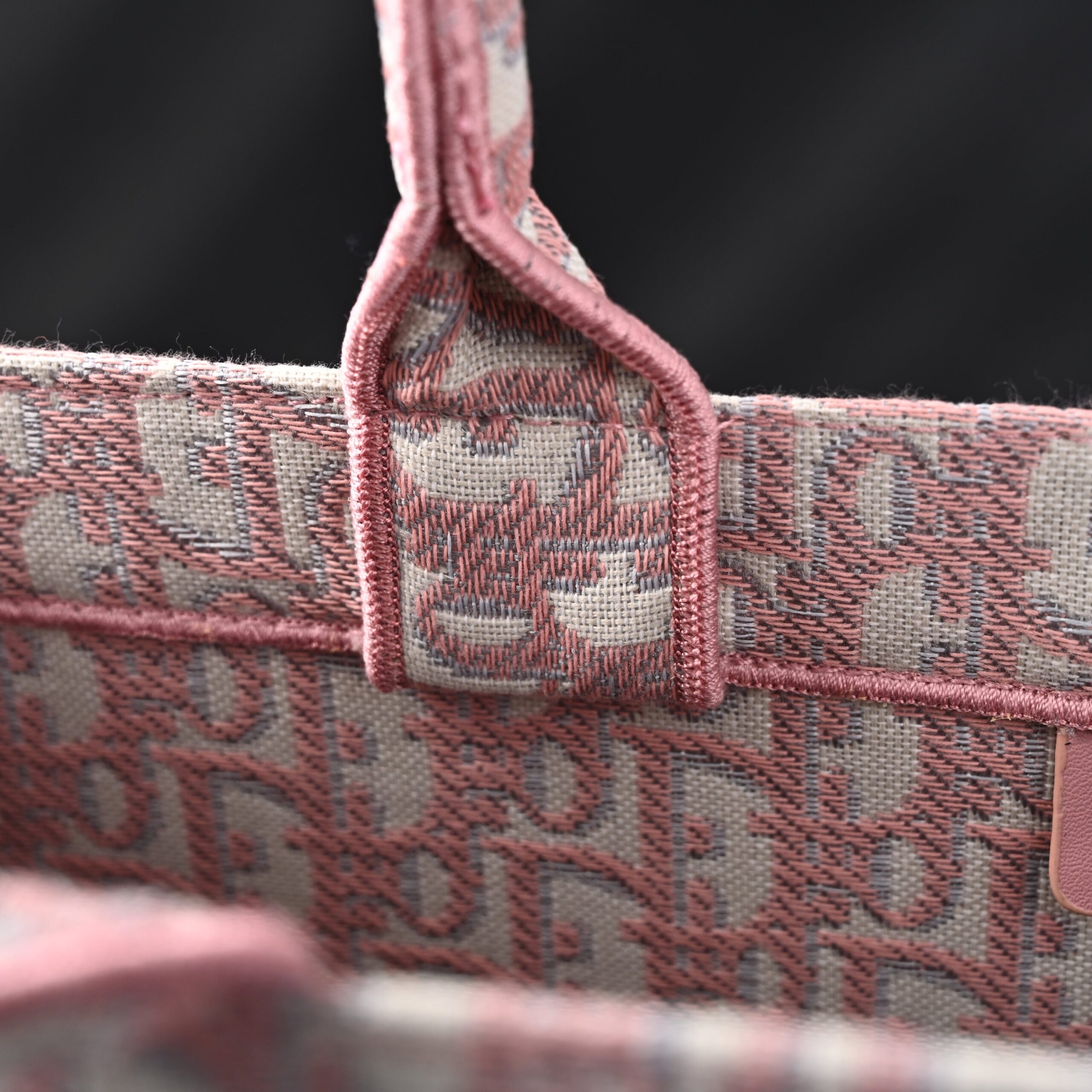 Christian Dior Large Book Tote – Pink Oblique Embroidery - Image 13