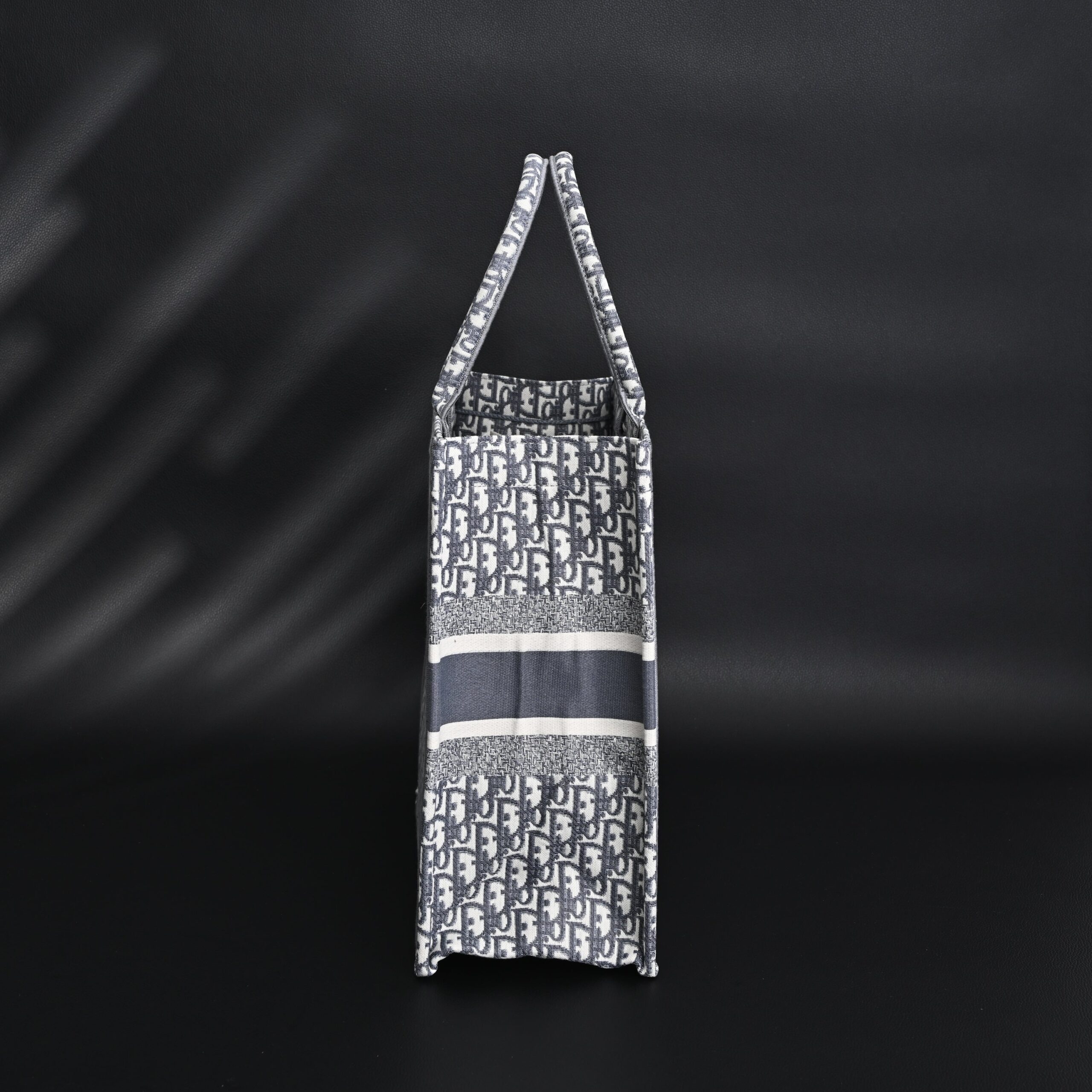 Christian Dior Large Book Tote – Grey Oblique Embroidery - Image 3