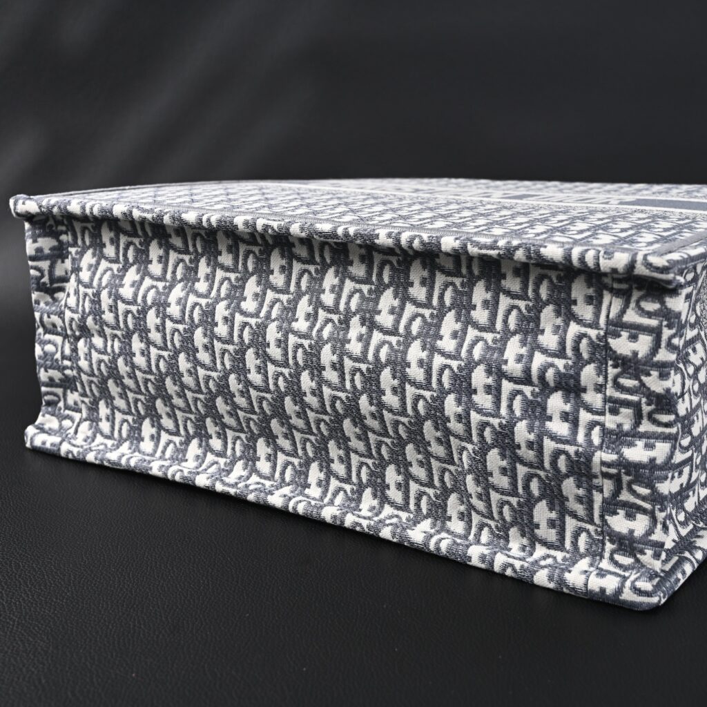 Christian Dior Large Book Tote – Grey Oblique Embroidery