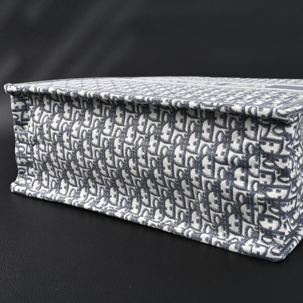 Christian Dior Large Book Tote – Grey Oblique Embroidery