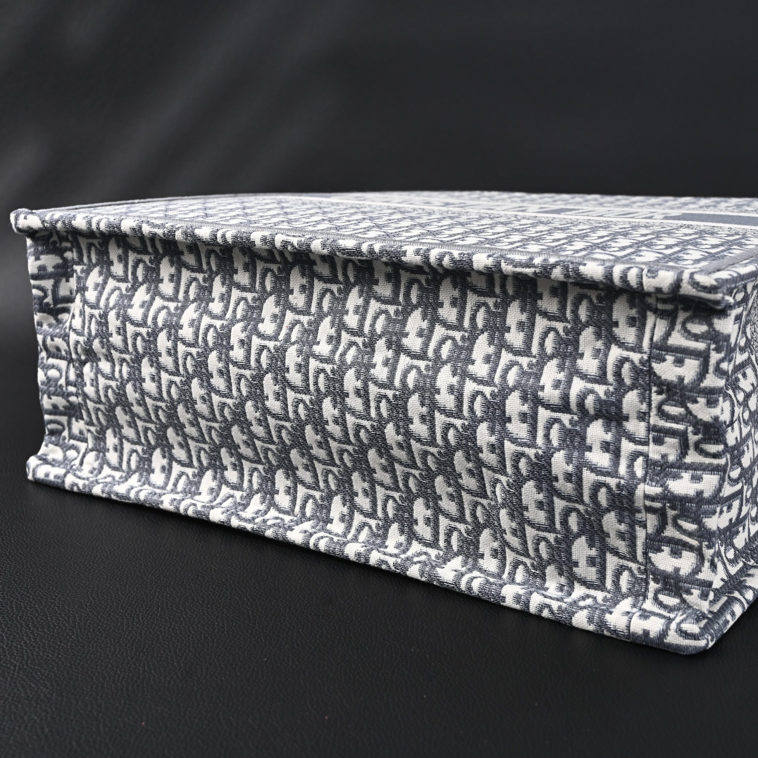 Christian Dior Large Book Tote – Grey Oblique Embroidery - Image 7