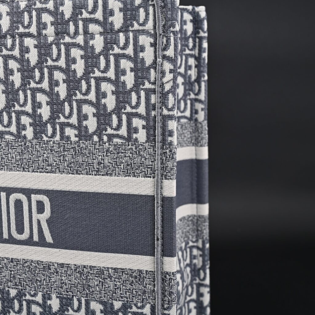 Christian Dior Large Book Tote – Grey Oblique Embroidery