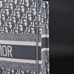 Christian Dior Large Book Tote – Grey Oblique Embroidery - Image 8