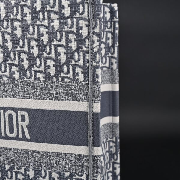 Christian Dior Large Book Tote – Grey Oblique Embroidery