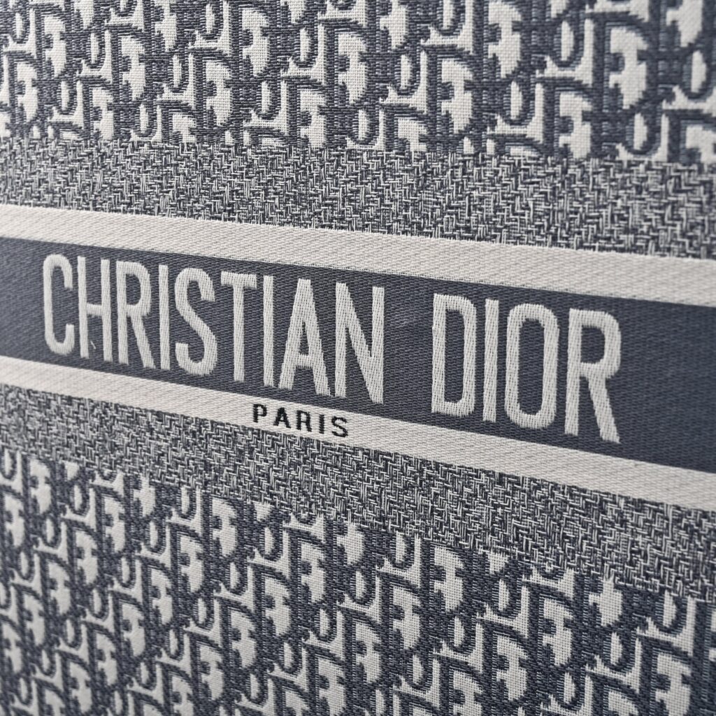 Christian Dior Large Book Tote – Grey Oblique Embroidery