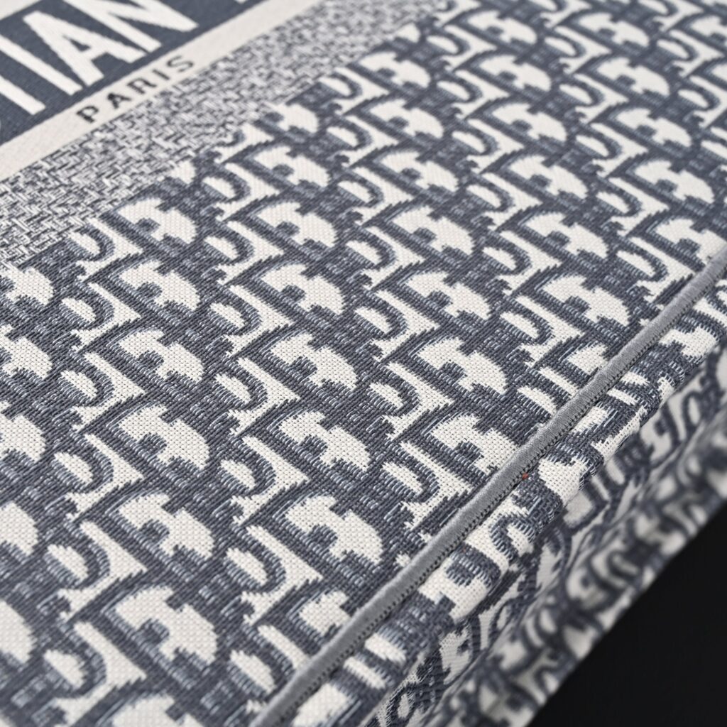 Christian Dior Large Book Tote – Grey Oblique Embroidery