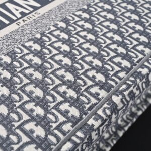 Christian Dior Large Book Tote – Grey Oblique Embroidery - Image 10