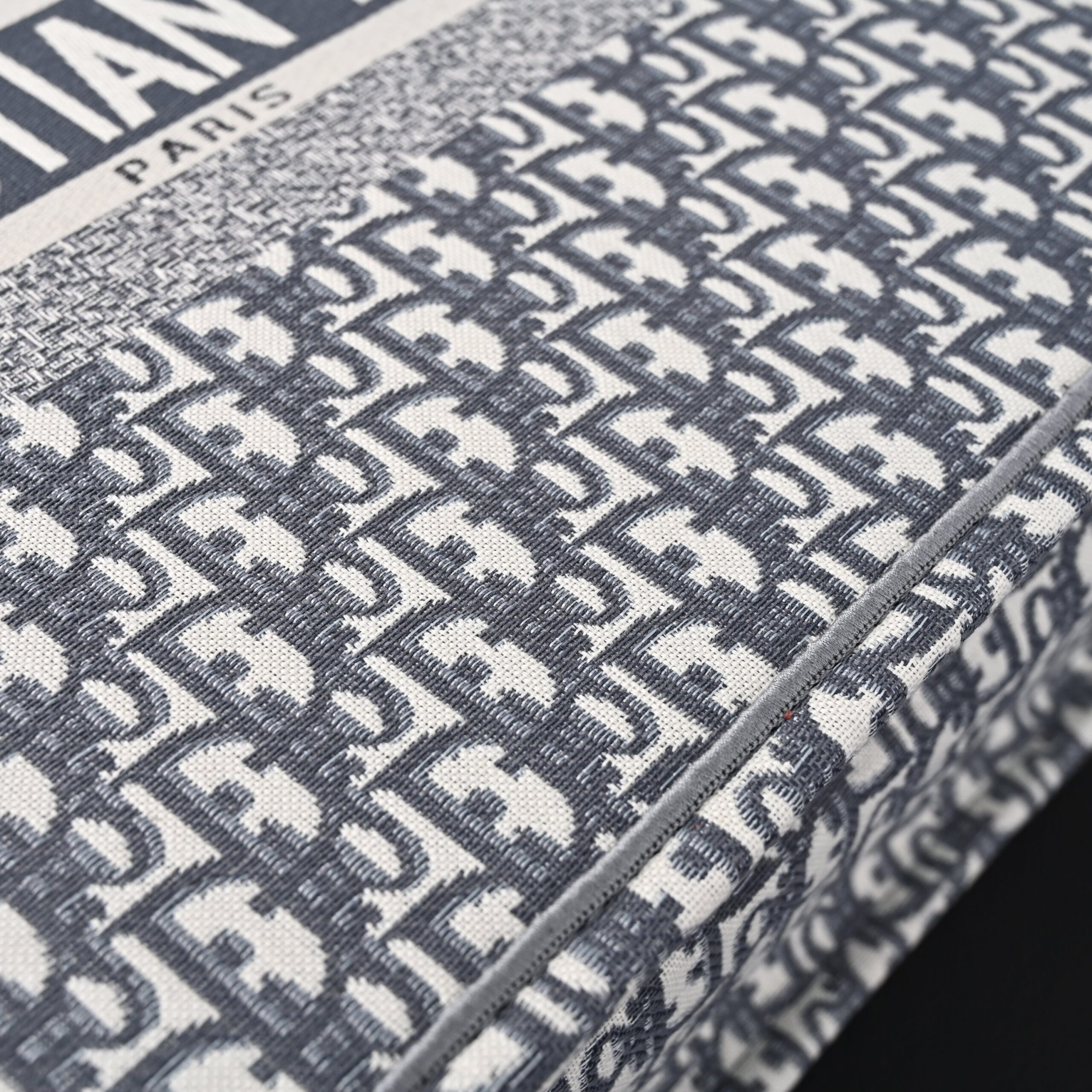 Christian Dior Large Book Tote – Grey Oblique Embroidery - Image 10