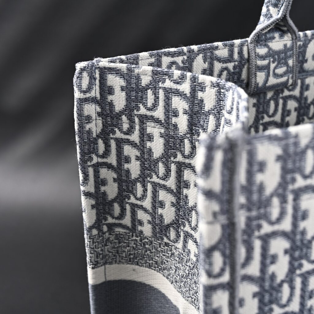 Christian Dior Large Book Tote – Grey Oblique Embroidery