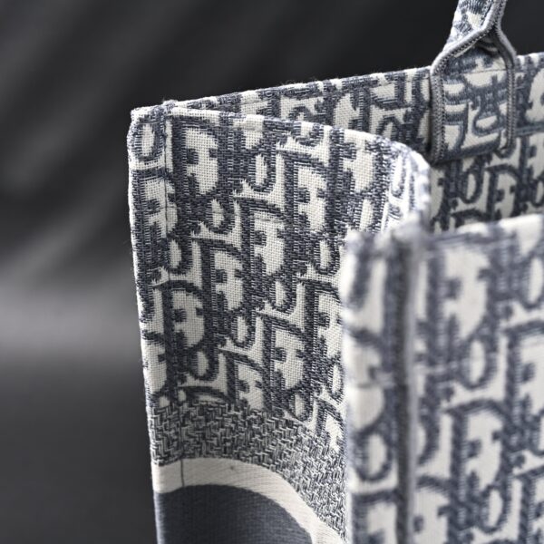 Christian Dior Large Book Tote – Grey Oblique Embroidery