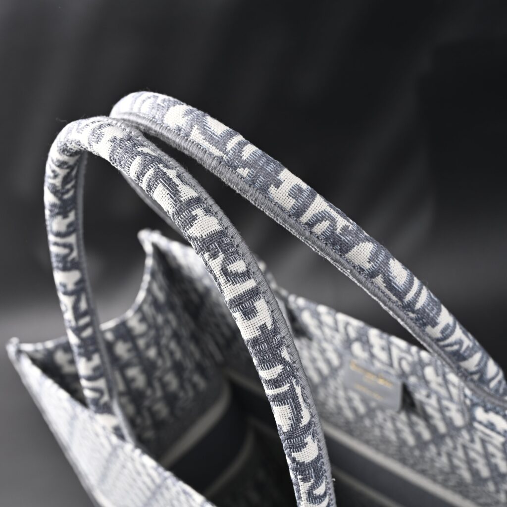 Christian Dior Large Book Tote – Grey Oblique Embroidery