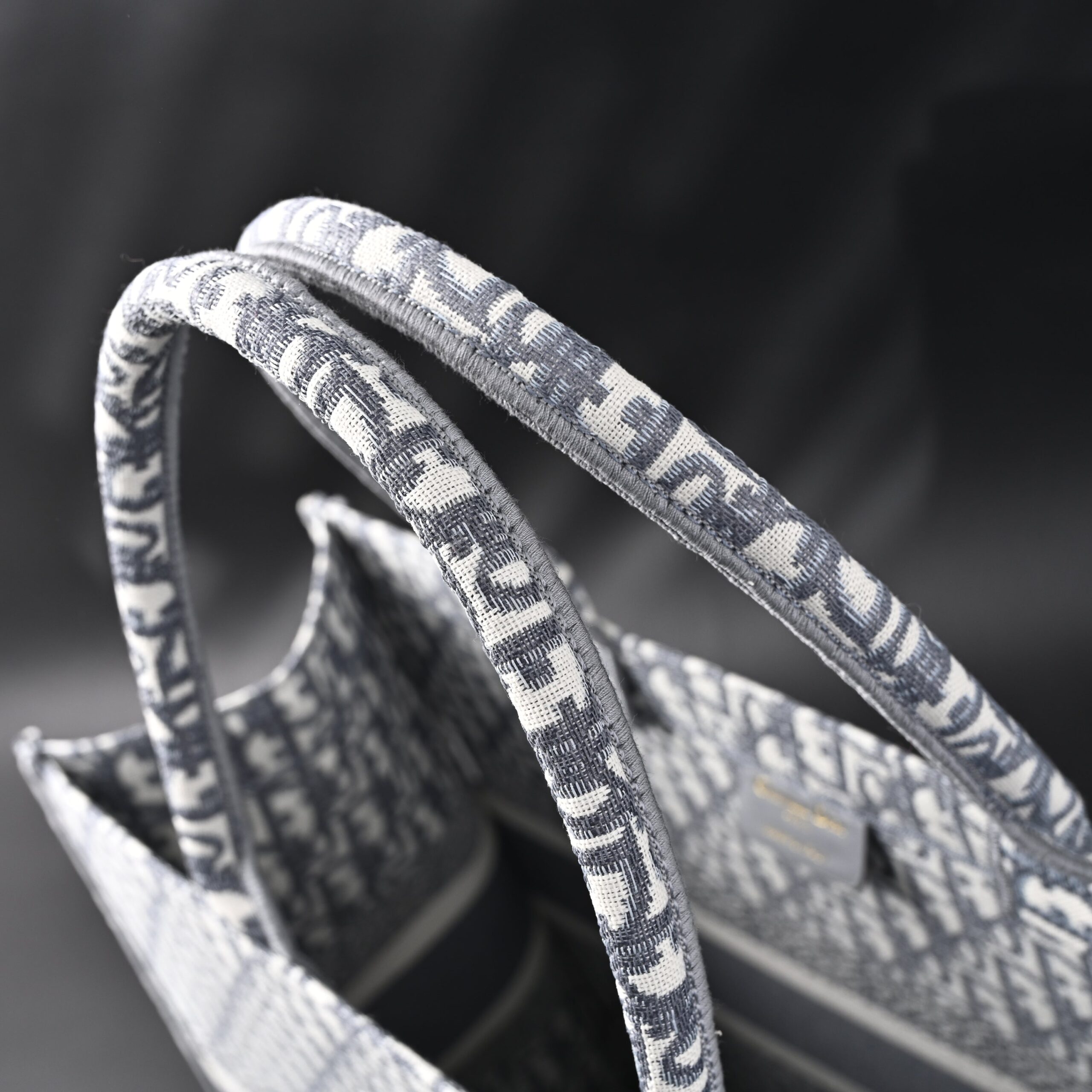 Christian Dior Large Book Tote – Grey Oblique Embroidery - Image 13