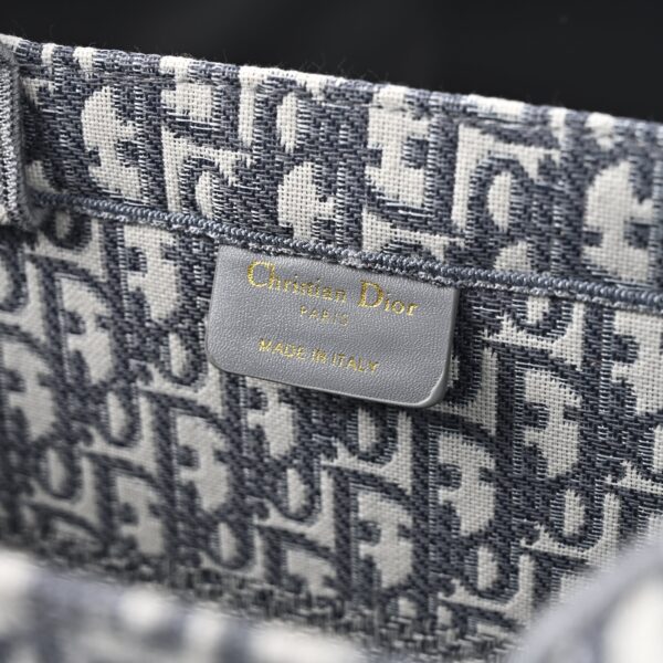 Christian Dior Large Book Tote – Grey Oblique Embroidery