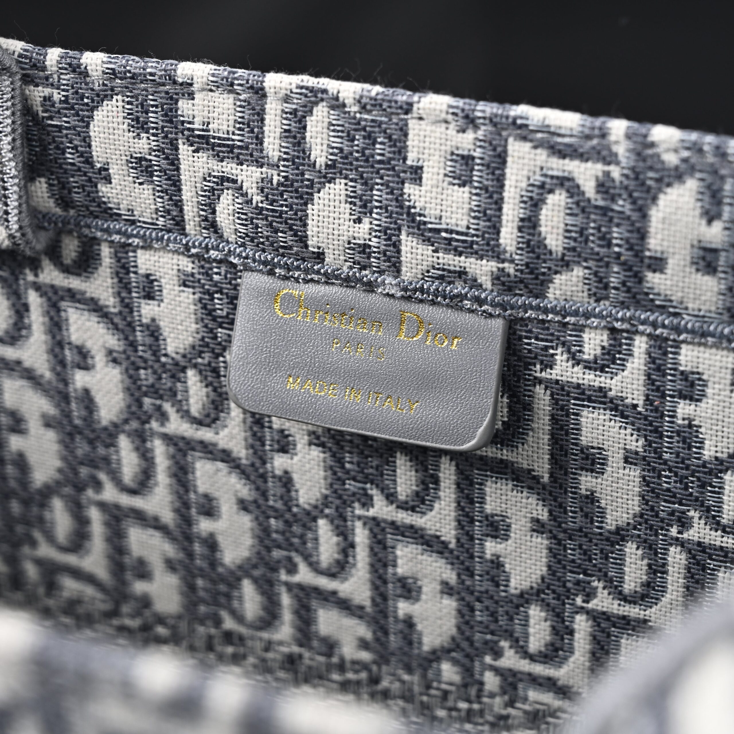 Christian Dior Large Book Tote – Grey Oblique Embroidery - Image 15