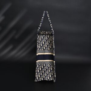 Christian Dior Large Book Tote – Blue Oblique Embroidery - Image 3