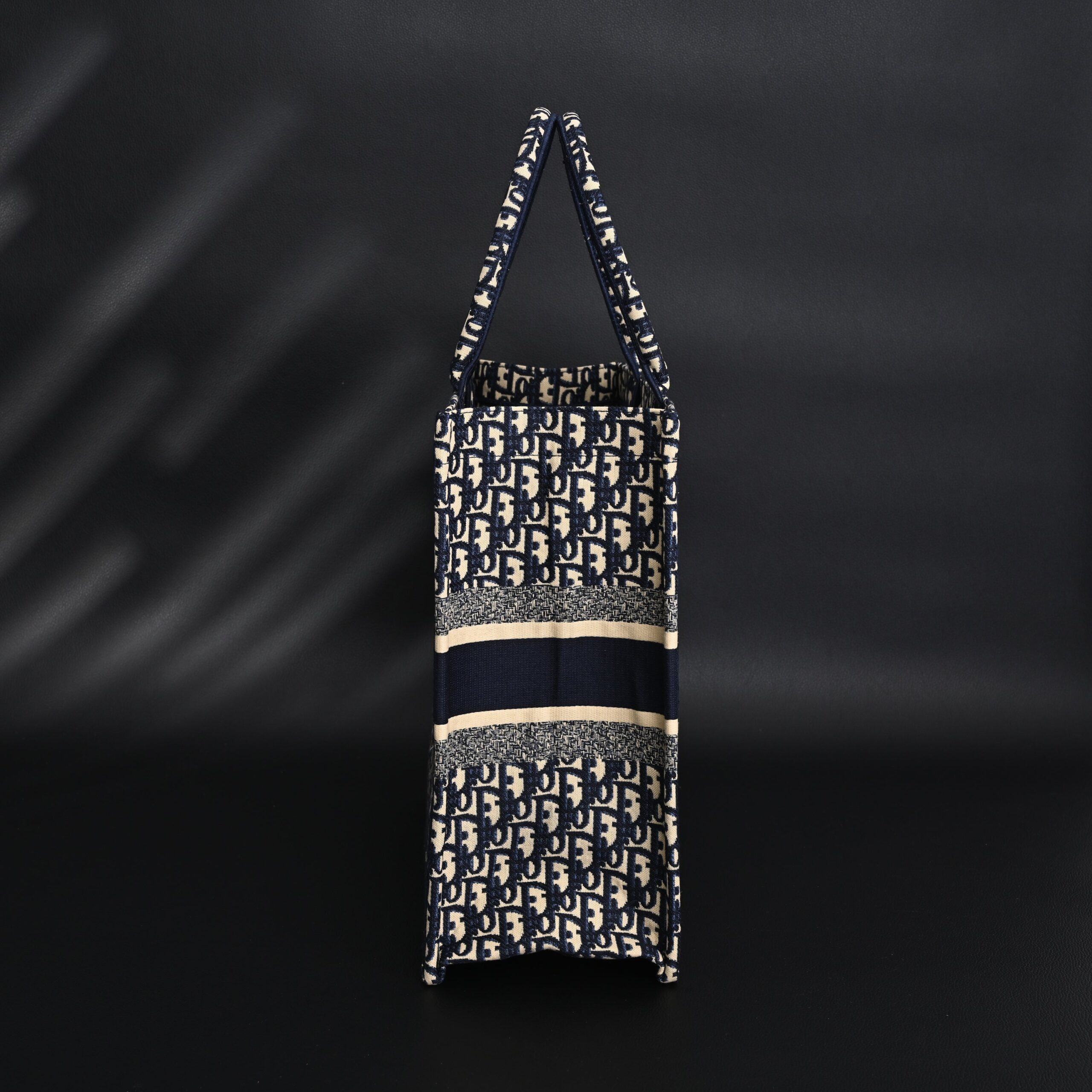 Christian Dior Large Book Tote – Blue Oblique Embroidery - Image 5