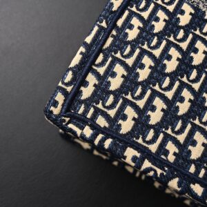 Christian Dior Large Book Tote – Blue Oblique Embroidery - Image 11