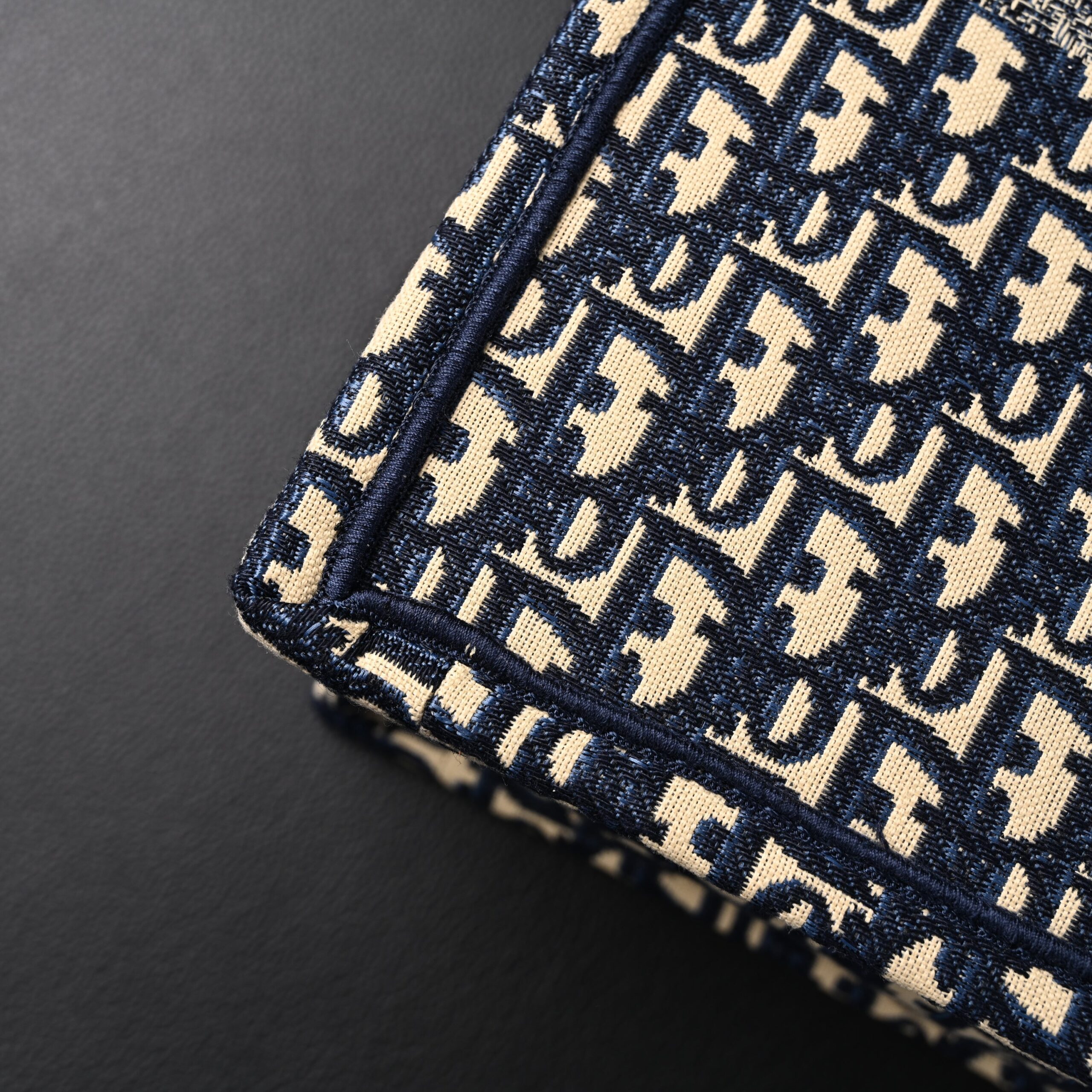 Christian Dior Large Book Tote – Blue Oblique Embroidery - Image 11