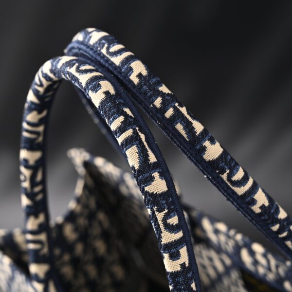 Christian Dior Large Book Tote – Blue Oblique Embroidery