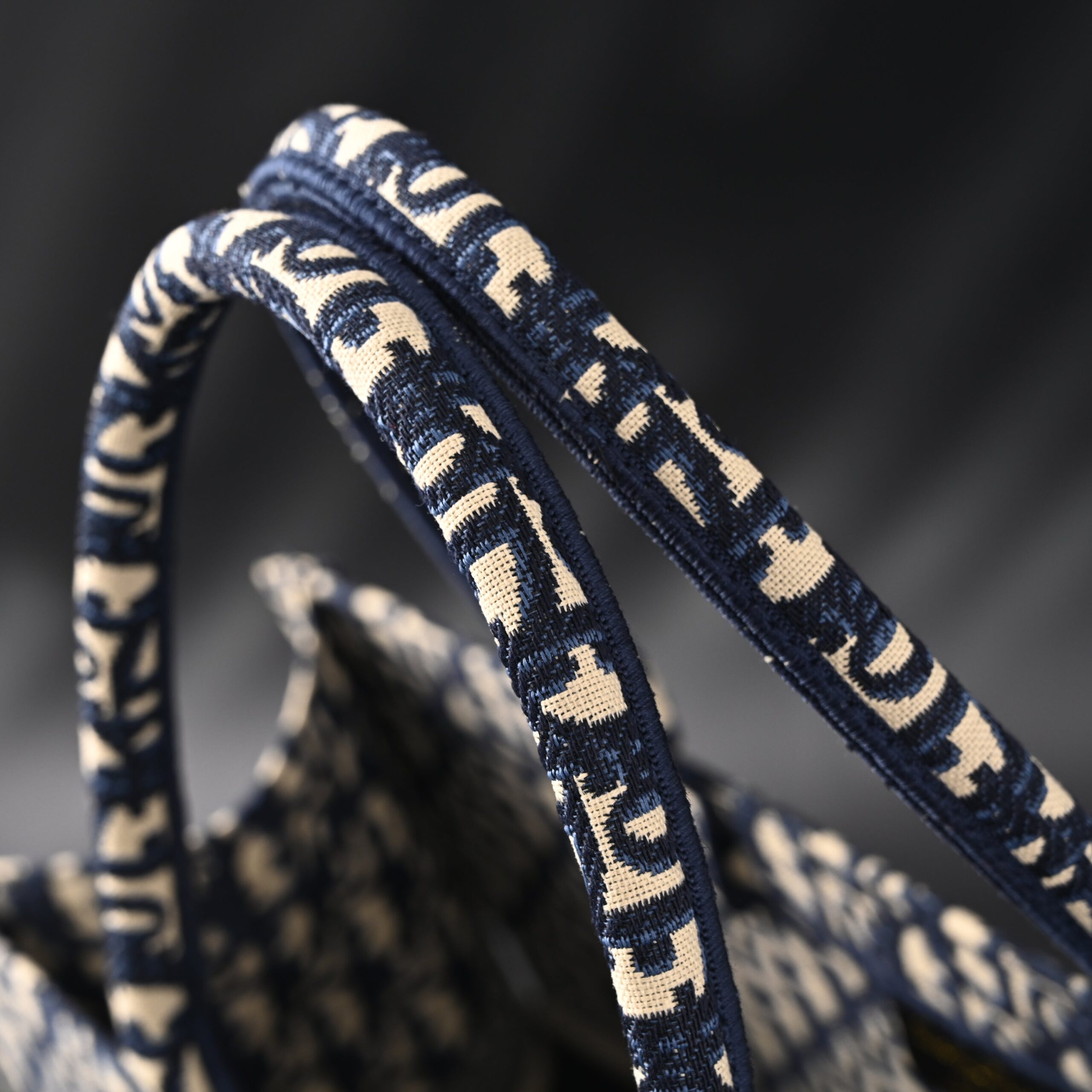 Christian Dior Large Book Tote – Blue Oblique Embroidery - Image 15