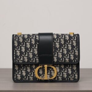 Dior 30 Montaigne Bag Oblique Blue Jacquard